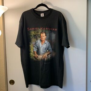 Vintage 1998 Delta Sammy Kershaw Matches Country T-Shirt Black XL